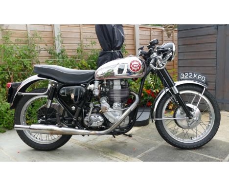 1959 BSA Gold Star, Clubmans Trim, 500 cc. Registration number 322 KPD (non transferrable). Frame number CB32 8354. Engine nu