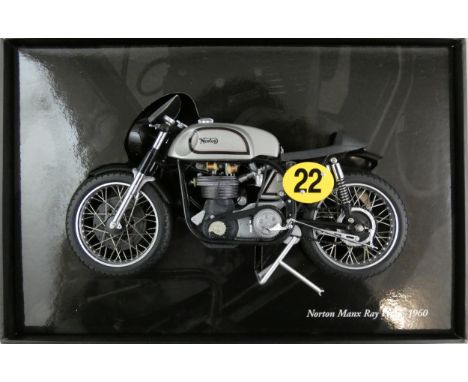 Minichamps scale 1;12 die cast motorcycle; Norton Manx Ray Petty 1960, box.
