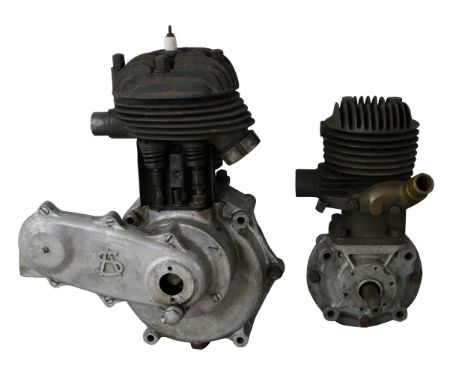 A Sturmey Archer engine, number MSRM 31 RSJ 177, together with a Villiers engine, number 18 8B 93 774 (2).