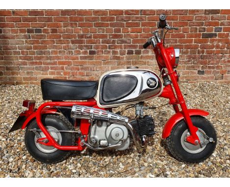 1963 Honda CZ100. 1963 Honda CZ 100 Monkey Bike, 49cc. Registration number 213 XBB (not transferable). Frame number 3746. Eng