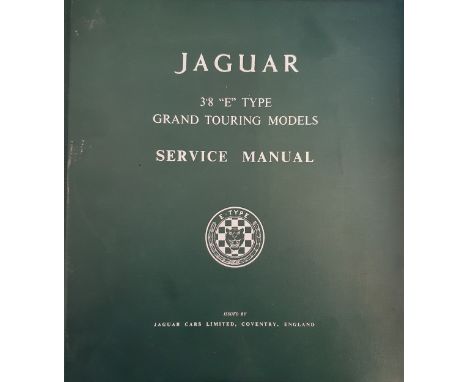 A Jaguar 3.8 E Type service manual, publication number E/123/6.