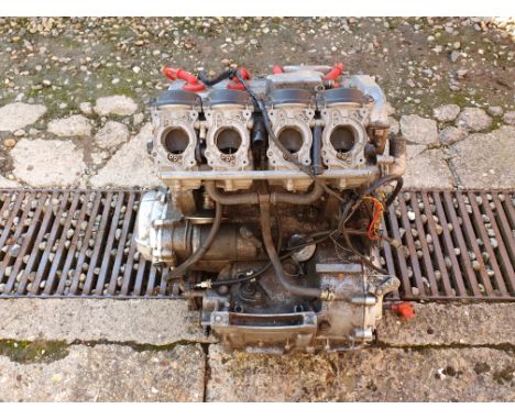 A Honda CBR 600 engine, serial number PC25E 2602052, unknown condition.There is no paperwork with this lot. It is being sold 