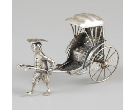 Beautifully executed model. China, Canton / Hong Kong, Kwong Man Shing, 1875-1925, hallmarks: maker's mark (2 times, 1 of whi