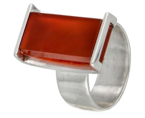 Hallmarks: anvil (1945 - 1997), 925S, Finland. In good condition. Ring size: 19 mm / 60 mm. Weight: 10.1 grams.