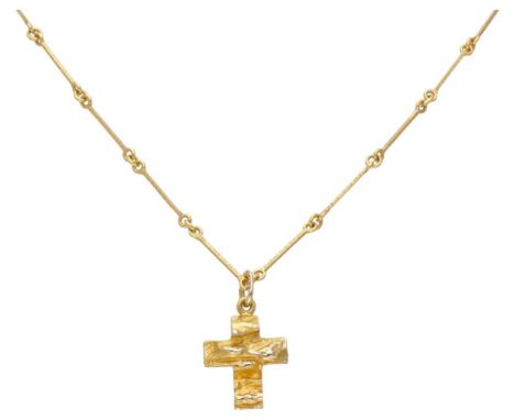 Hallmarks: scales 585, crown (for Finland), trident (for Lapponia), 585, L8 (1988). In good condition. L necklace: 41 cm and 