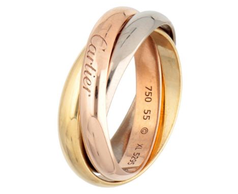 Hallmarks: Cartier, 750, 55, ©, Swiss import marks. Serial number: XL5295. Including original Cartier jewelry box and purchas