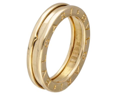 Hallmarks: BVLGARI, 750, Made in Italy, 55. Maker's mark: 2331 VI, Vicenza, Italy. In good condition. Ring size: 17.5 mm / 55