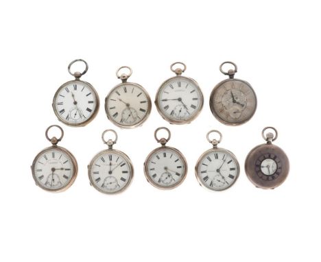 Case: silver - manual winding - lot working and not working silver pocket watches. Most of the pocket watches have a Verge Fu