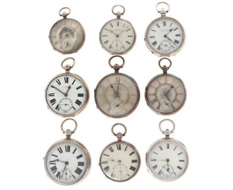 Case: silver - manual winding - lot working and not working silver pocket watches. Most of the pocket watches have a Verge Fu
