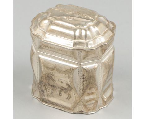 Model with embossed and engraved decorations. Netherlands, Joure, J.H. van der Meulen, 1979, hallmarks: lion, Minerva, maker'