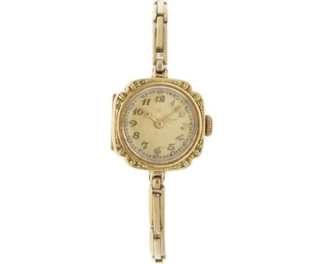 Case: yellow gold (14 kt.) - bracelet: yellow gold (14 kt.) - manual winding - last service: unknown - condition: good - case