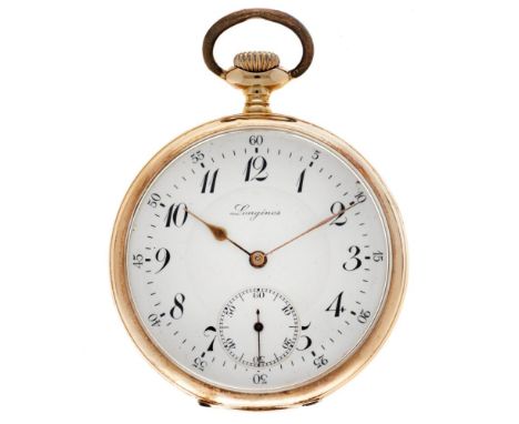 Case: yellow gold (14 kt.) - manual winding - condition: good - diameter: 48 mm - plexiglass - small dents in the case - tota