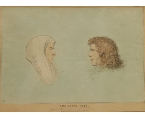 John 'HB' Doyle (British 1797-1868): 'The Rival Wigs' - Henry Brougham, 1st Baron Brougham and Edward Law, 1st Earl of Ellenb