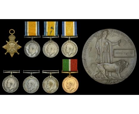 1914-15 Star (No. 2723 Pte. Ramasamy, 86.Infy.); British War Medal 1914-20 (6) (Capt. C. W. Eltham.; 203916 Gnr. H. Underwood