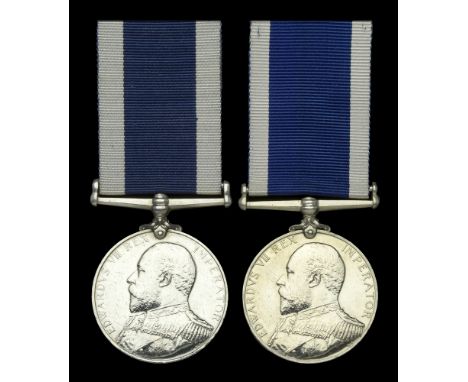 Royal Navy L.S. & G.C., E.VII.R. (2), (172226 Hugh Campbell, C.P.O., H.M.S. Actæon.; 172443 James Green, P.O., H.M.S. Dryad.)