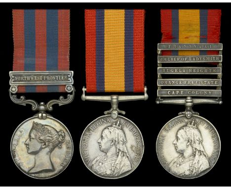 Defective Medals (3): India General Service 1854-95, 1 clasp, North West Frontier (712. Pte. J. Marshall. 1st. Bn. 6th. Foot)