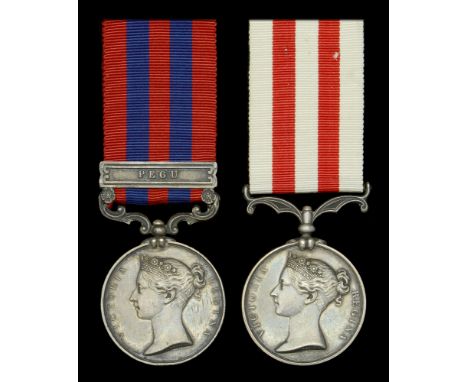 Pair: Lieutenant-Colonel A. F. F. Bloomfield, 5th Madras Native Infantry and Golconda Local Corps, who quelled a rebellion in