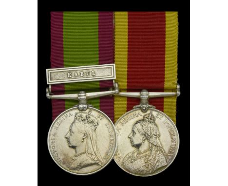 Pair: Colonel M. A. Tuite, 67th Foot, later Indian Army  Afghanistan 1878-80, 1 clasp, Kabul (2nd. Lieut: M. A. Tuite, 67th. 