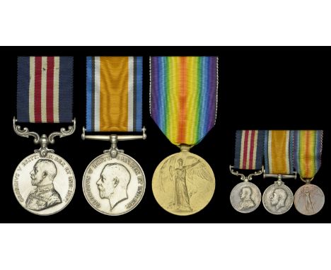 A Great War ‘Western Front’ M.M. group of three awarded to Sergeant C. Hardy, Nottinghamshire and Derbyshire Regiment  Milita