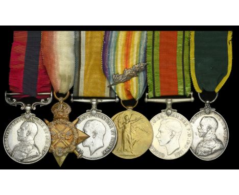 A rare Great War ‘Battle of Margeibra’ D.C.M. group of six awarded to Sergeant W. B. Collier, City of London Yeomanry (Rough 