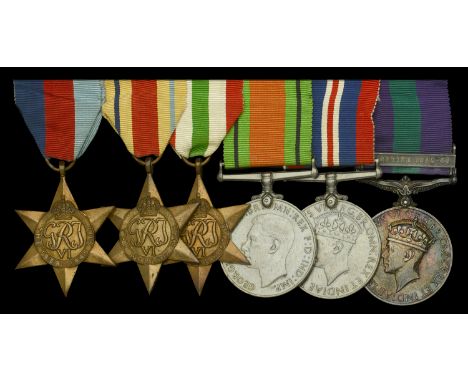 Six: Driver D. S. Martin, Royal Signals  1939-45 Star; Africa Star; Italy Star; Defence and War Medals 1939-45; General Servi