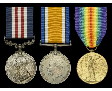 A Great War ‘Western Front’ M.M. group of three awarded to Private W. T. Cooper, Royal Fusiliers  Military Medal, G.V.R. (G-8