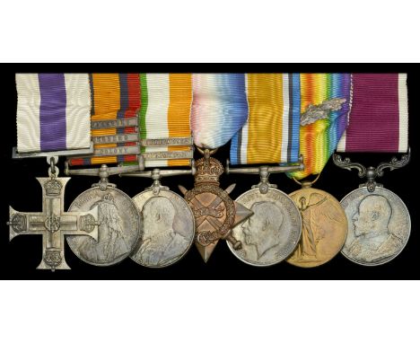 A Great War ‘Gallipoli’ M.C. group of seven awarded to Captain (Quartermaster) W. Saunders, Hampshire Regiment, who was twice