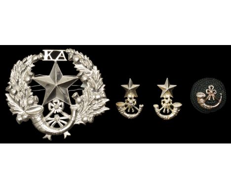 The Cameronians (Scottish Rifles) Kelvinside Academy Cadet Corps Glengarry Badge c.1920. Standard pattern, thistle wreath, mu