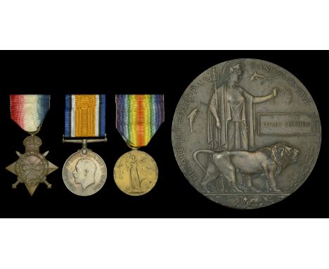 Three: Private Edwin Sowden, Somerset Light Infantry, who was killed in action in France in November 1916  1914-15 Star (1118