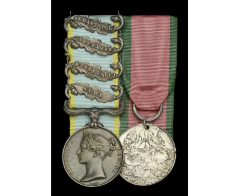 Pair: Gunner S. Bartram, ‘C’ Troop, Royal Horse Artillery  Crimea 1854-56, 4 clasps, Alma, Balaklava, Inkermann, Sebastopol (