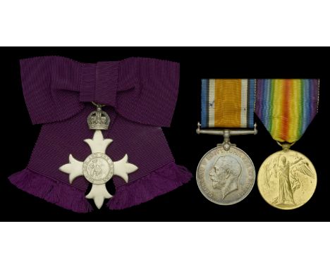 A Great War M.B.E. group of three awarded to Unit Administrator Gladys M. Collins, Queen Mary’s Army Auxiliary Corps  The Mos