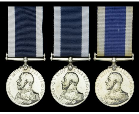 Royal Navy L.S. & G.C., G.V.R., 1st issue (3), (345918 Samuel Stanford, Blackth. H.M.S. Apollo:; 186063. James Ball, Sh. Cpl.