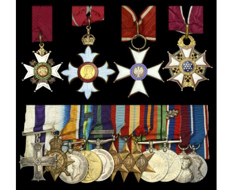 A fine Second War C.B., C.B.E., Great War M.C. group of sixteen awarded to Major-General Sir Charles Lane, K.C.I.E., who serv