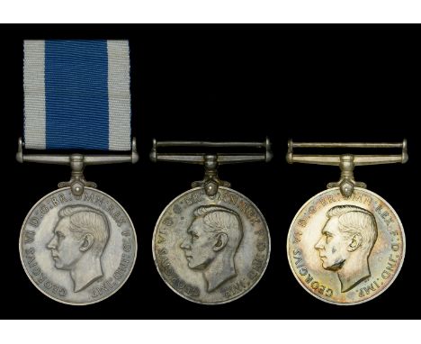 Royal Navy L.S. & G.C., G.VI.R., 1st issue (3), (JX.125388 J. B. Muckells. A.B, H.M.S. Erebus.; KX.77791 J. F. Blakemore. S.P