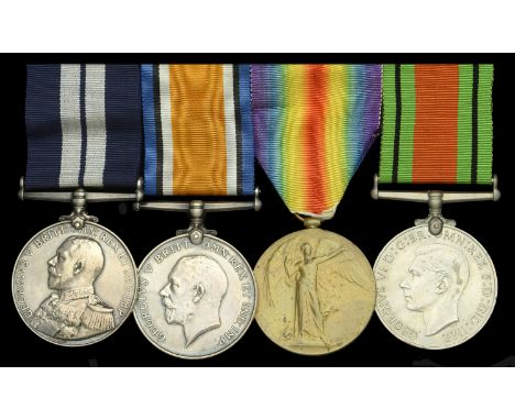 A well documented Great War ‘1917’ D.S.M. group of four awarded to Sergeant Observer W. C. Argent, Royal Naval Air Service, l