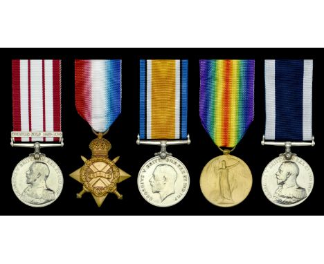 Five: Chief Petty Officer C. R. Exton, Royal Navy  Naval General Service 1915-62, 1 clasp, Persian Gulf 1909-1914 (J.9008. C.