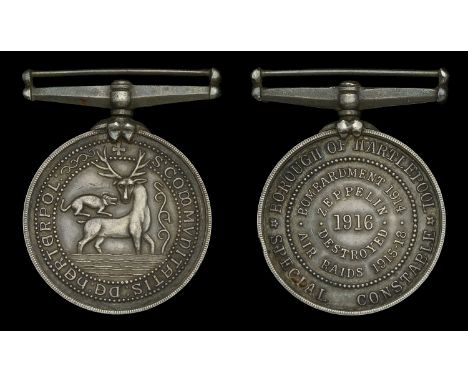 Hartlepool Special Constabulary Medal 1914-1918, silver, the obverse featuring the crest of Hartlepool, the reverse inscribed