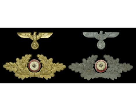 German Second World War Political Cap Insignia. Political eagle, RZM marked on the reverse side, one out of the three pins mi