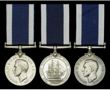 Royal Navy L.S. & G.C., G.VI.R., 1st issue (3), (KX.79774 H. Perkins. S.P.O. H.M.S. Drake.; J.115073 P. J. Pearce. P.O. H.M.S