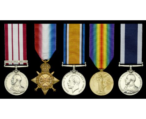 Five: Stoker Petty Officer G. H. Woodford, Royal Navy  Naval General Service 1915-62, 1 clasp, Persian Gulf 1909-1914 (K10132