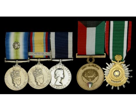 A Falklands campaign group of five awarded to Warrant Officer Catering Accountant D. ‘Rowdy’ Yates, Royal Navy, whose vivid r