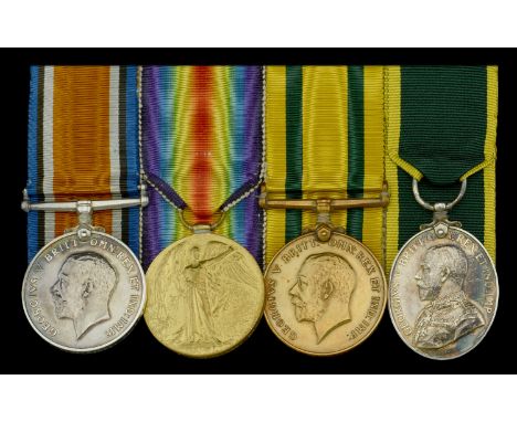 Four: Private A. S. Jennings, Hampshire Regiment  British War and Victory Medals (355188 Pte. A. S. Jennings. Hamps. R.); Ter