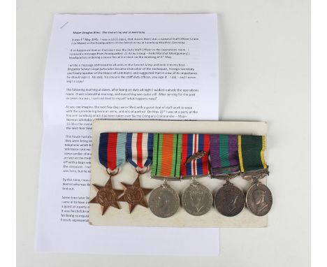 A group of six Second World War and later medals to Major D.A. Bliss, comprising 1939-45 Star, France and Germany Star, Defen