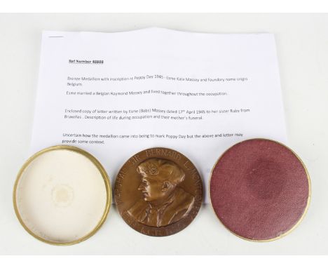 A uniface bronze medallion, the obverse detailed 'Field Marshall Sir Bernard L. Montgomery K.C.B. D.S.O.', the rim impressed 