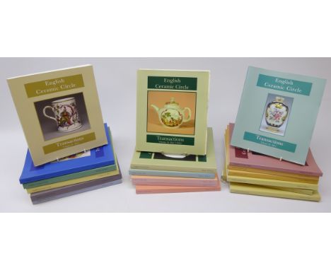 Transactions of the English Ceramic Circle, all parts of volumes 17 to 28 