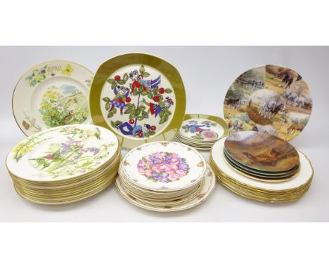 Figgjo Flint, Norway 'Turi Design' Corsica service, set of twelve Caverswall plates From The Months of The Year Collection, s