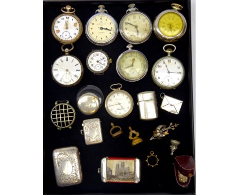 Victorian silver pocket watch, other 19th century &amp; later pocket watches, Edwardian silver vesta by William Hair Haseler 