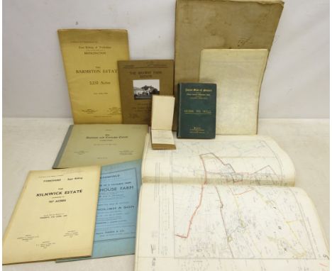 Yorkshire, collection of twenty-seven Ordnance Survey maps, scale six inches to one statute mile, Farndale folding map, 1930'