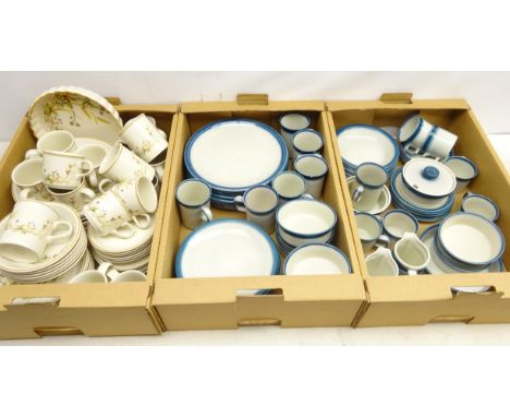 Wedgwood Blue Pacific dinner and tea service & Harvest pattern stoneware dinner and tea service in two boxes Condition Report