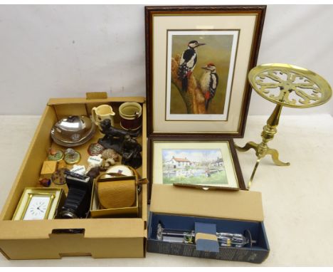 Rapport brass cased 14 day carriage clock, with original box &amp; operating instructions, silver &amp; simulated tortoise sh